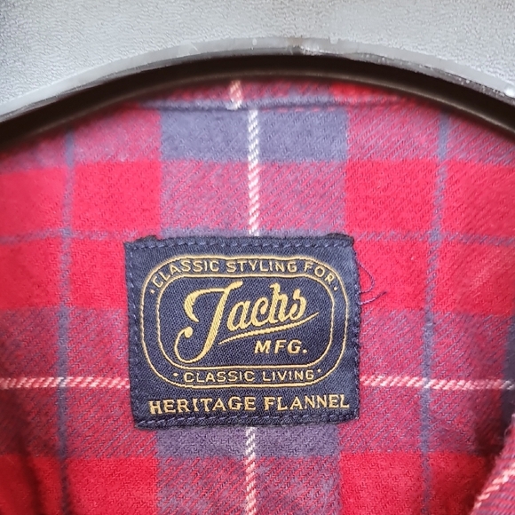 Make Offer Jachs Red and Blue Casual Button Down Shirt - Picture 2 of 3